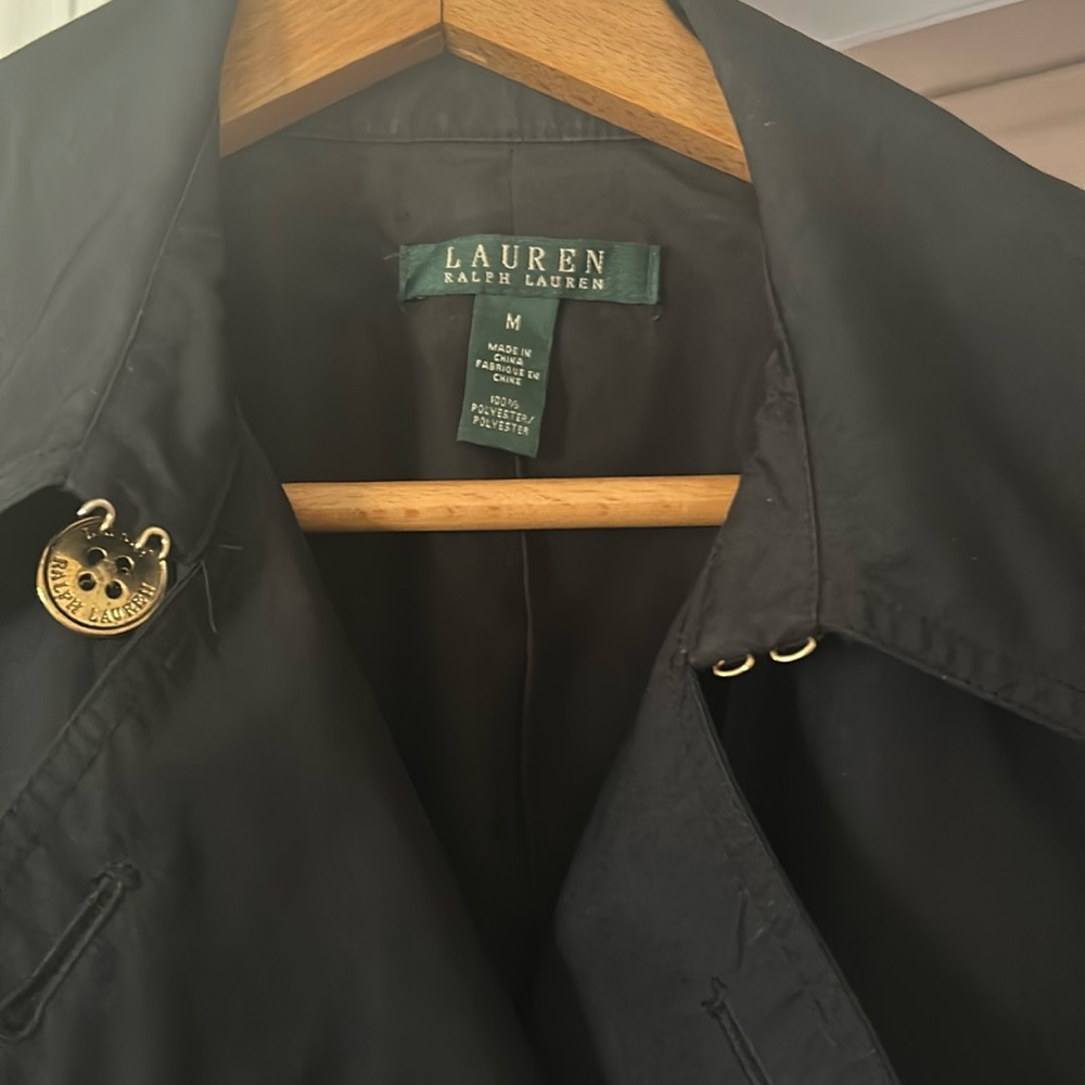 Lauren black rain coat trench